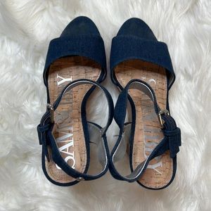 Sam & Libby Denim Wedge - 6.5